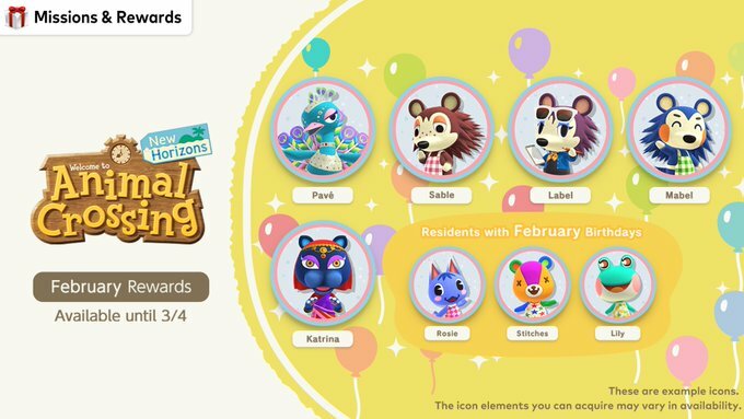 Animal Crossing 'February Birthday' Switch Icons Available