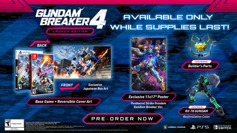 Gundam Breaker 4 Special Launch Edition Revealed