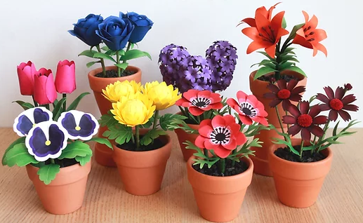 Check out Animal Crossing: New Horizons papercraft flowers
