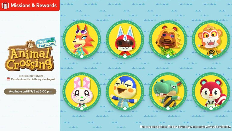 More Animal Crossing: New Horizons icons now available via Nintendo Switch Online