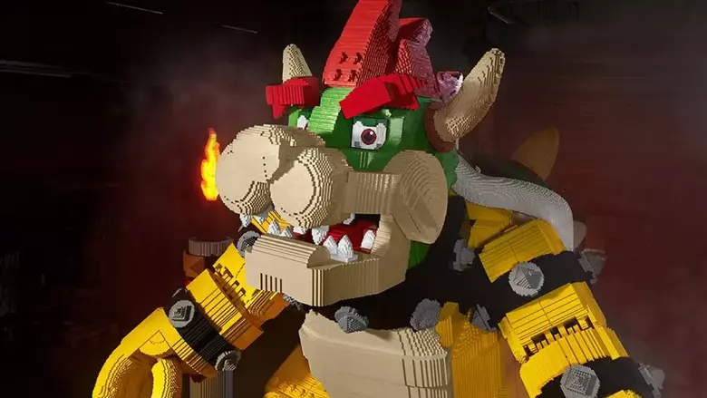LEGO share a behind-the-scenes video showing how their massive LEGO Bowser was built