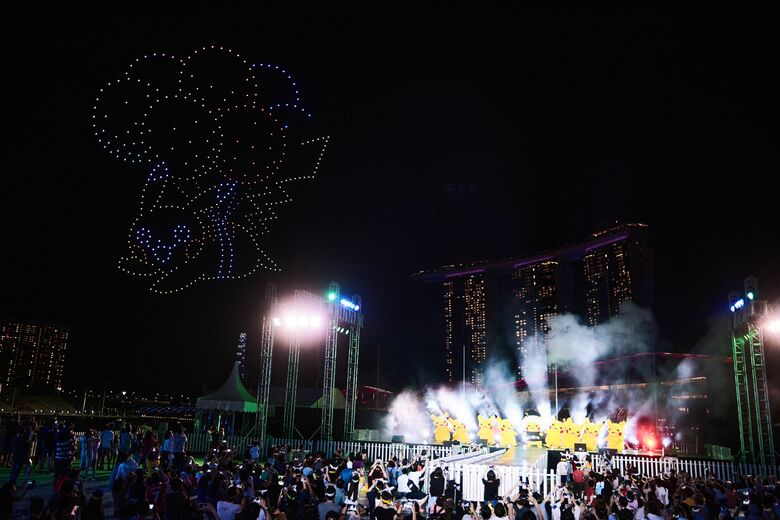 Pikachu Weekend in Singapore featured Pokémon drone show