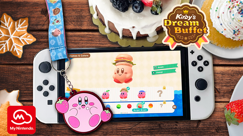 Kirby's Dream Buffet keychains now available via My Nintendo