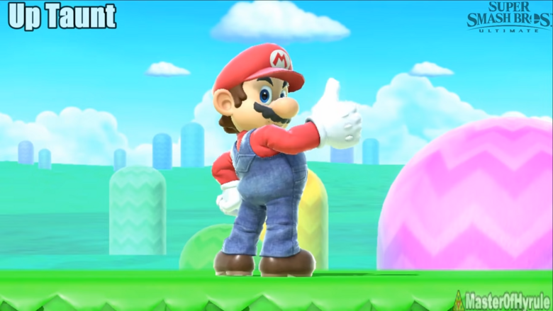 These are new taunts added for Smash Ultimate that let even more of Mario's personality shine through