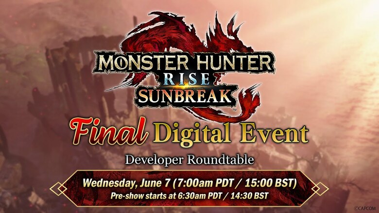 Monster Hunter Rise: Sunbreak Final Digital Event set for June 7th, 2023