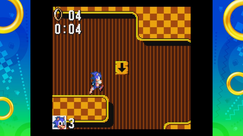 Despite the screen crunch, the Game Gear version of 8-bit Sonic 1 is still great fun.