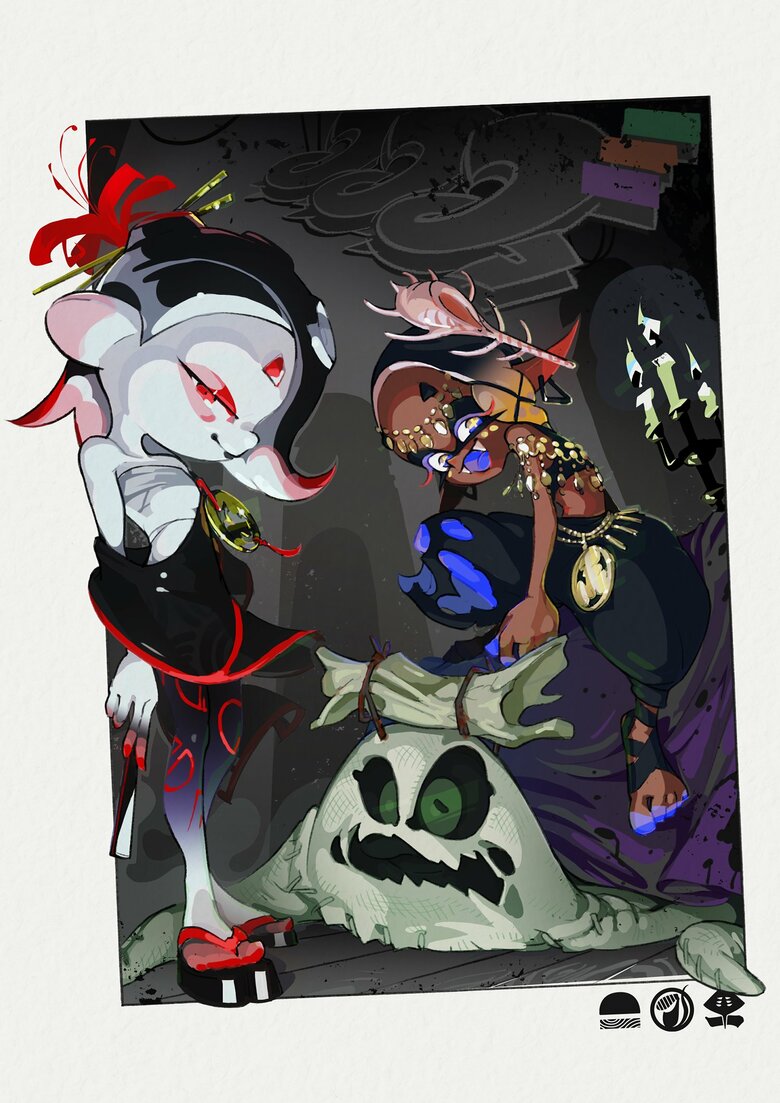 New illustration shared for Splatoon 3's upcoming Halloween-themed Splatfest