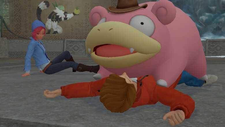 A Slowpoke with an explorer's hat. I repeat, a Slowpoke with an explorer's hat!