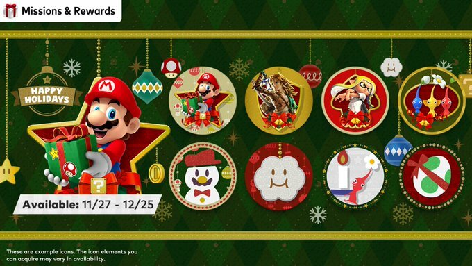 New set of Holiday Icons available for Switch Online Members