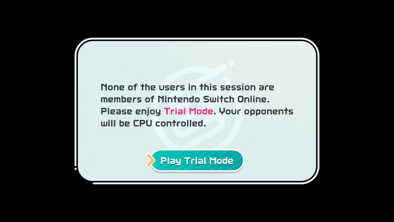 The message that's displayed when entering trial mode