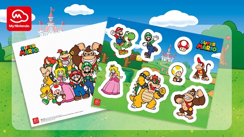 My Nintendo offering Mario Removable Tech Sticker sheet