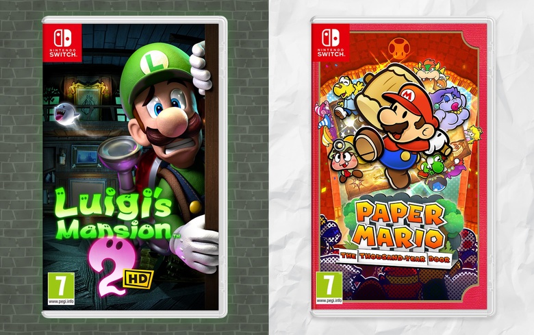 Check out the European covers for Luigi's Mansion 2 HD and Paper Mario: The Thousand-Year Door
