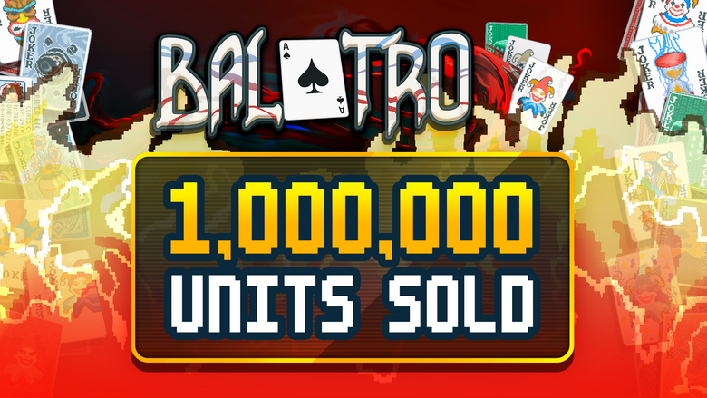 Balatro reaches 1 million sold less than a month after launch
