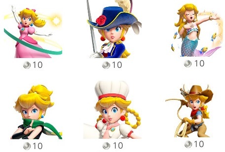 Third wave of Princess Peach Showtime! icons available for NSO members