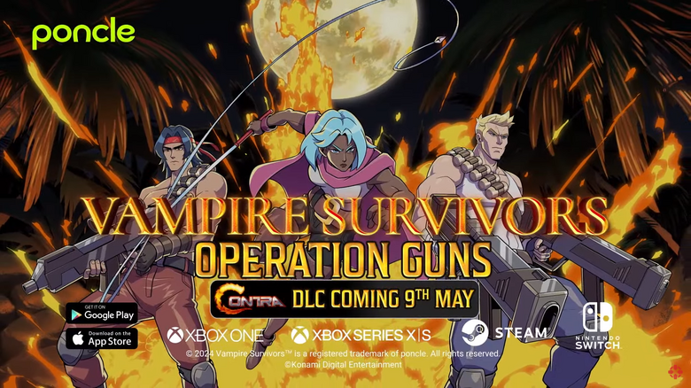 Vampire Survivors getting Contra DLC on May 9th, 2024 (UPDATE)