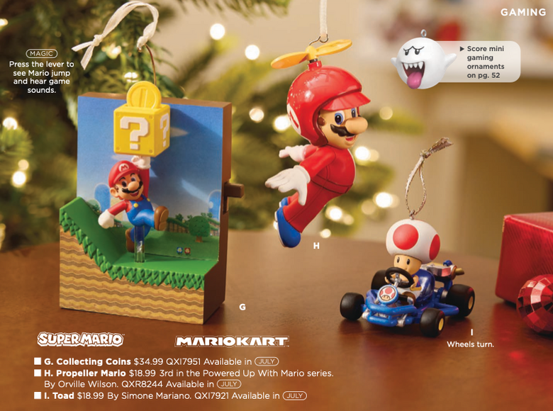 Hallmark reveals their 2024 gaming-related ornament lineup