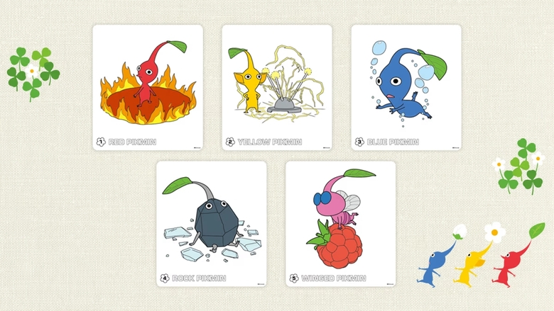 Free Pikmin 4 coloring pages available from Play Nintendo