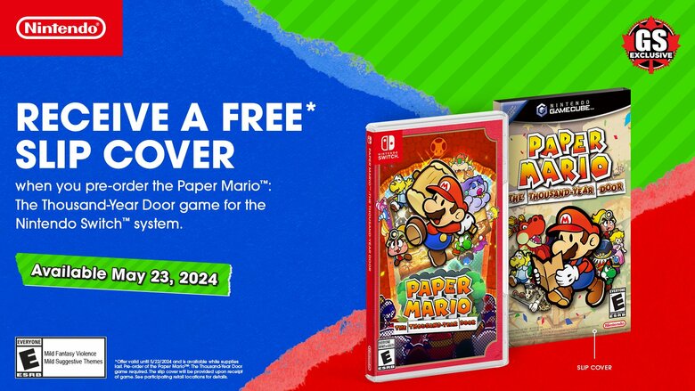 Pre-order Paper Mario: The Thousand-Year Door via GameStop Canada, get a free slip cover