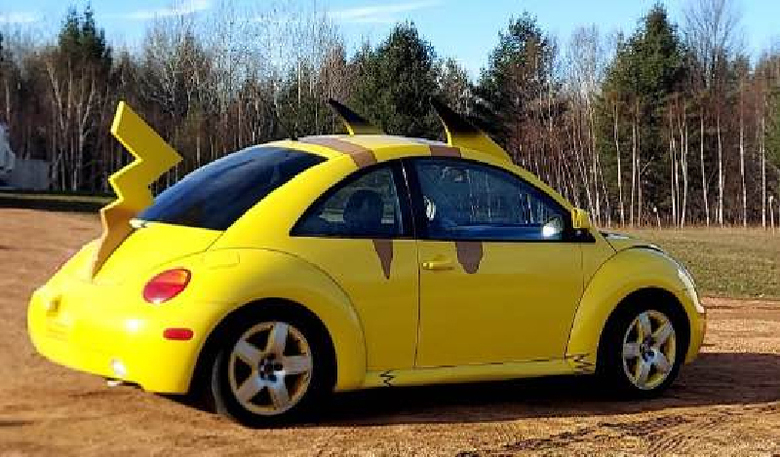 Official Pikachu VW Beetle listed for sale on Facebook