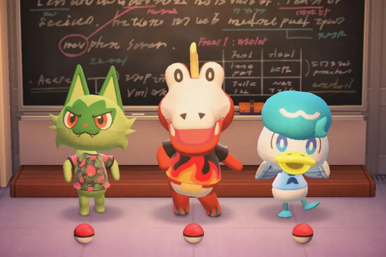 Modder brings Pokémon Scarlet and Violet starters to Animal Crossing: New Horizons
