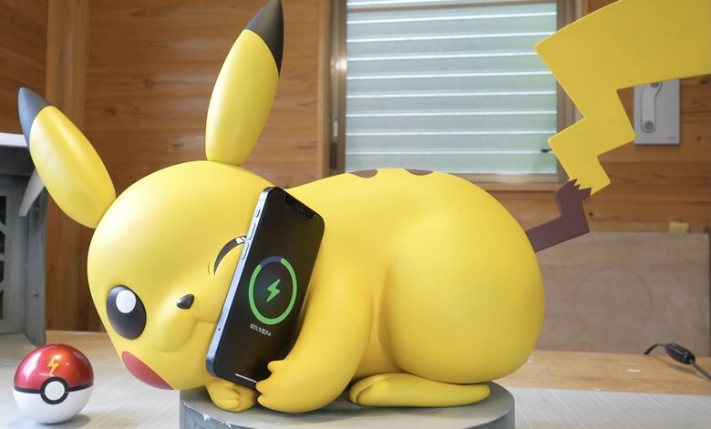 Pokémon fan makes incredible Pikachu clay statue capable of wireless charging