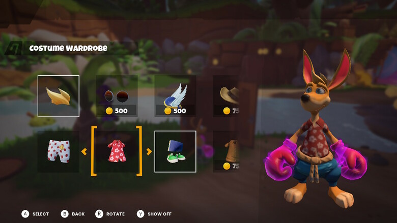 Much like in Crash 4 and Mario Odyssey, Kao has a lot of costumes you can unlock.