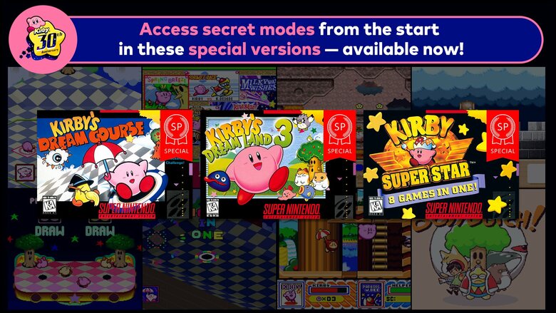 Three more Super NES Kirby games are now available for Nintendo Switch Online