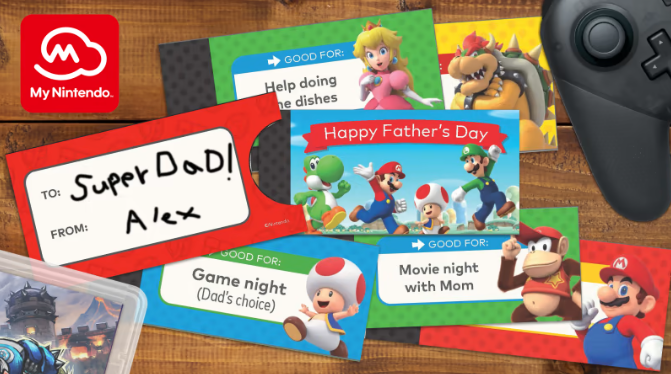 Nintendo shares some offers for Father's Day