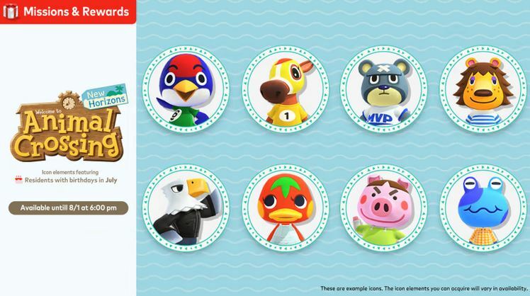 Animal Crossing: New Horizons Icons Added to Nintendo Switch Online