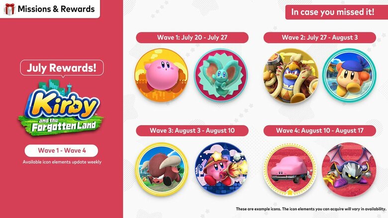 Kirby and the Forgotten Land icons come back to Nintendo Switch Online